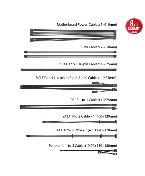 ASUS PRIME AP-850G 80+ GOLD 850W PCIe 5.1 ATX 3.1