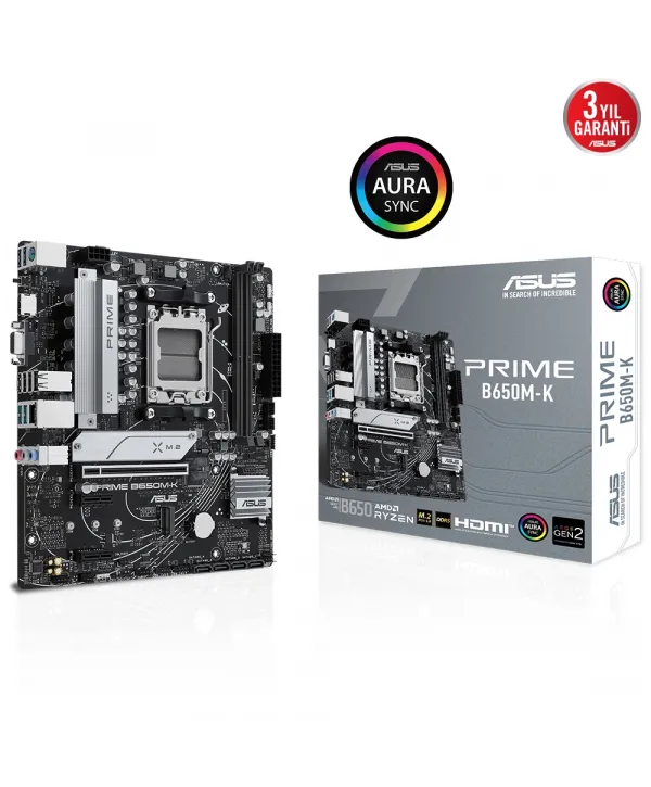 ASUS PRIME B650M-K DDR5 6400+(OC) HDMI VGA M.2 AM5