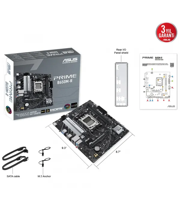 ASUS PRIME B650M-R AMD DDR5 7200+(OC) HDMI M.2 AM5