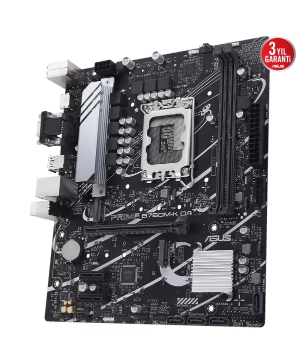 ASUS PRIME B760M-K D4 DDR4 5333MHz(OC) RGB M.2 mATX 1700p