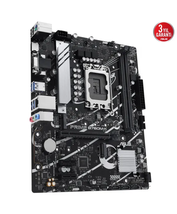 ASUS PRIME B760M-K D5 DDR5 8000Mhz(OC) RGB M.2 MATX 1700P