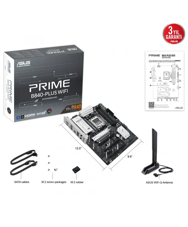 ASUS PRIME B840-PLUS WIFI AMD  DDR5 ATX ANAKART