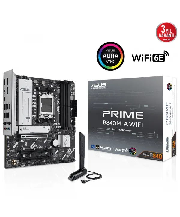 ASUS PRIME B840M-A WIFI AMD  DDR5 mATX ANAKART