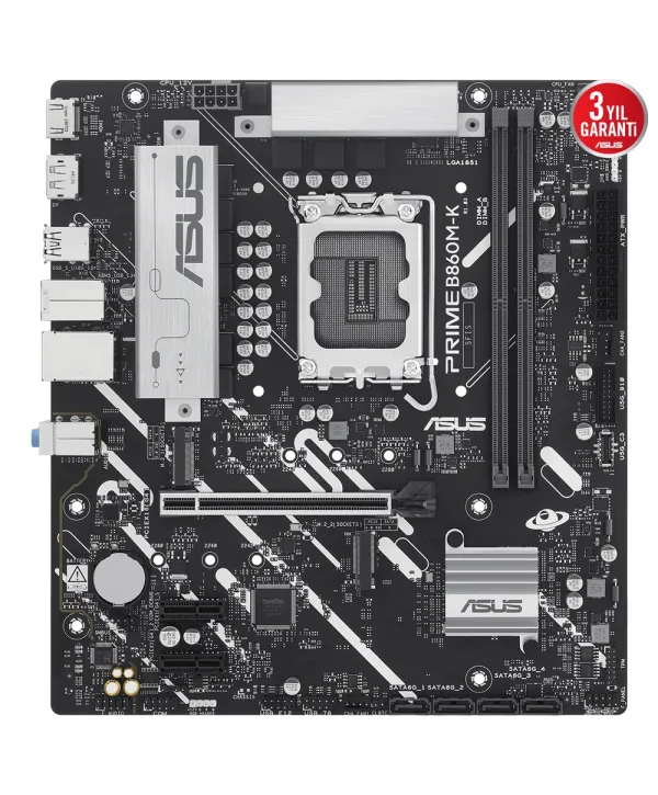 ASUS PRIME B860M-K SOKET 1851P DDR5 DP/HDMI SATA3 USB3.2 mATX ANAKART