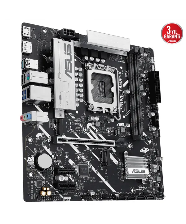ASUS PRIME B860M-K SOKET 1851P DDR5 DP/HDMI SATA3 USB3.2 mATX ANAKART