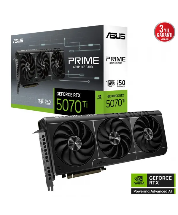 ASUS PRIME GEFORCE RTX 5070 Ti 16GB PRIME-RTX5070TI-16G GDDR7 256 BIT GAMING EKRAN KARTI