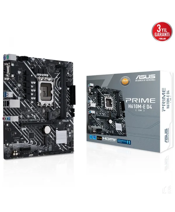 ASUS PRIME H610M-E D4-CSM DDR4 3200MHz DP HDMI M.2 mATX 1700p
