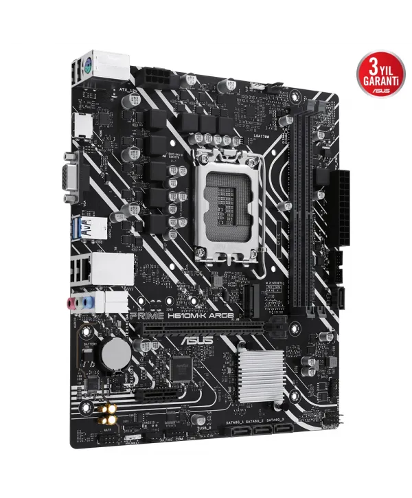 ASUS PRIME H610M-K ARGB DDR5 5600MHz M.2 HDMI VGA mATX 1700p