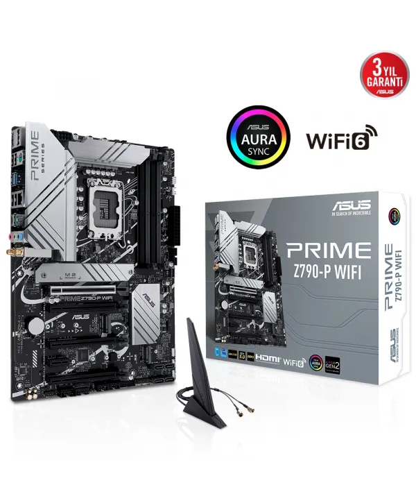 ASUS PRIME Z790-P WiFİ 7200Mhz(OC) DDR5 M.2 ATX 1700p
