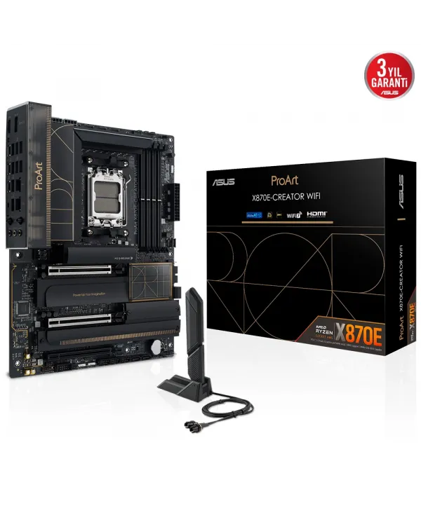 ASUS PROART X870E-CREATOR WIFI AMD X870E Soket AM5 DDR5 8000+(OC)MHz ATX
