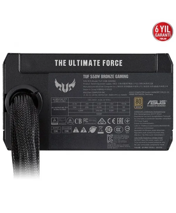 ASUS TUF GAMING 550B 80+BRONZE 550W GÜÇ KAYNAĞI