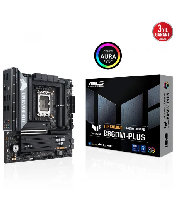 ASUS TUF GAMING B860M-PLUS 1851 SOKET DDR5 DP HDMI MATX ANAKART