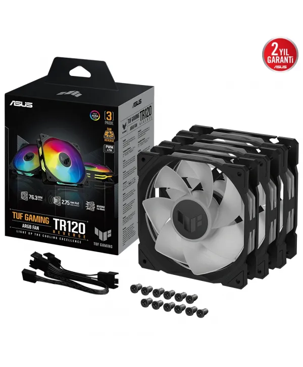 ASUS TUF TR120 120MM REVERSE 3IN1 SIYAH KASA FANI