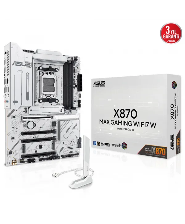 ASUS X870 MAX GAMING WIFI 7  AMD ANAKART BEYAZ