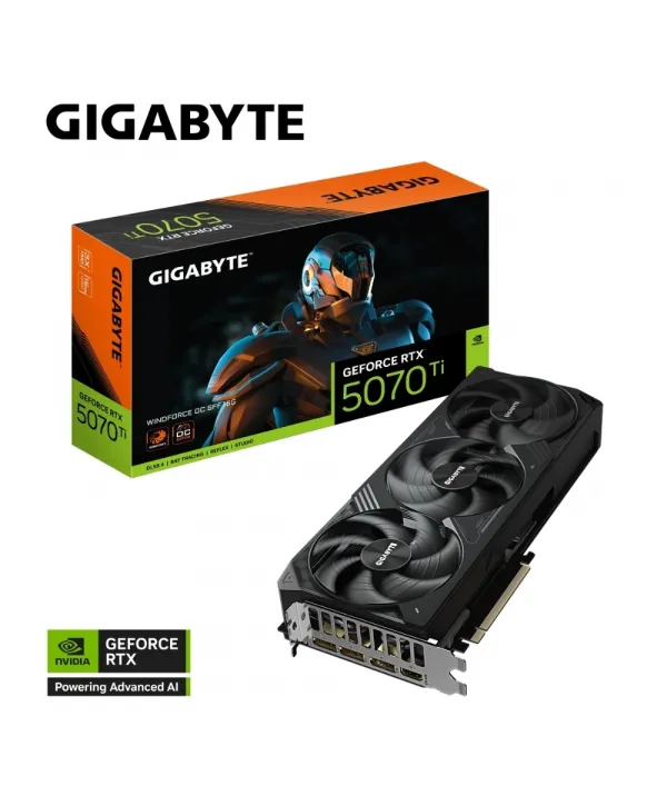 GIGABYTE RTX5070Ti WINDFORCE SFF GV-N507TWF3OC-16GD 16GB GDDR7 256BIT