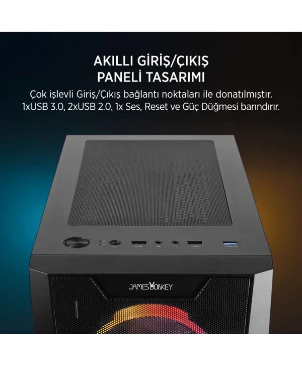 JAMES DONKEY HELIX H800 4XRBW ATX 650W GAMING KASA
