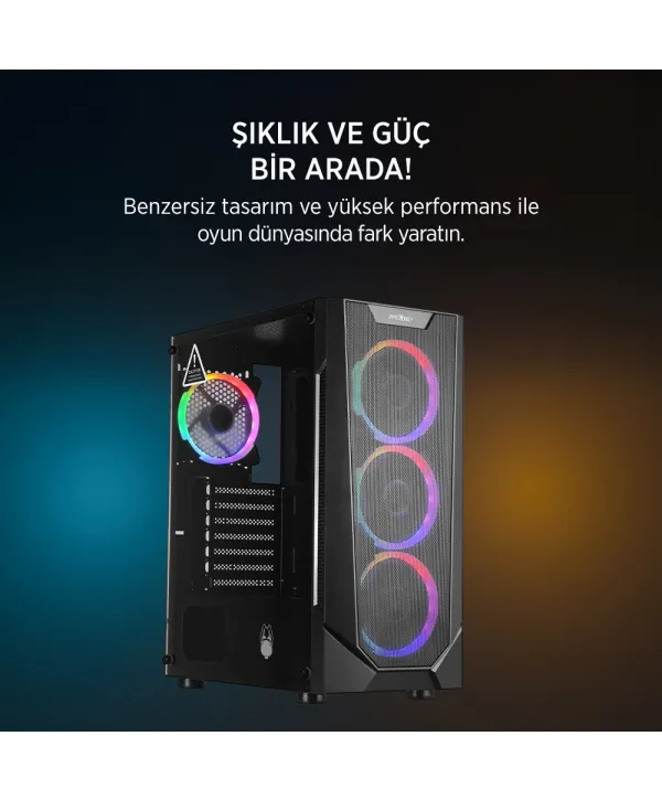 JAMES DONKEY HELIX H800 4XRBW ATX 650W GAMING KASA