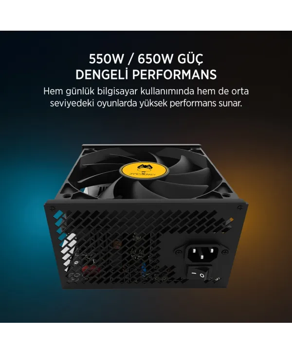 JAMES DONKEY HELIX H800 4XRBW ATX 650W GAMING KASA