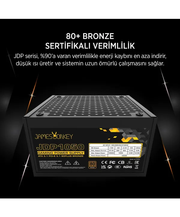 JAMES DONKEY JDP1050 APFC 12CM 80+ BRONZE 1050W PS