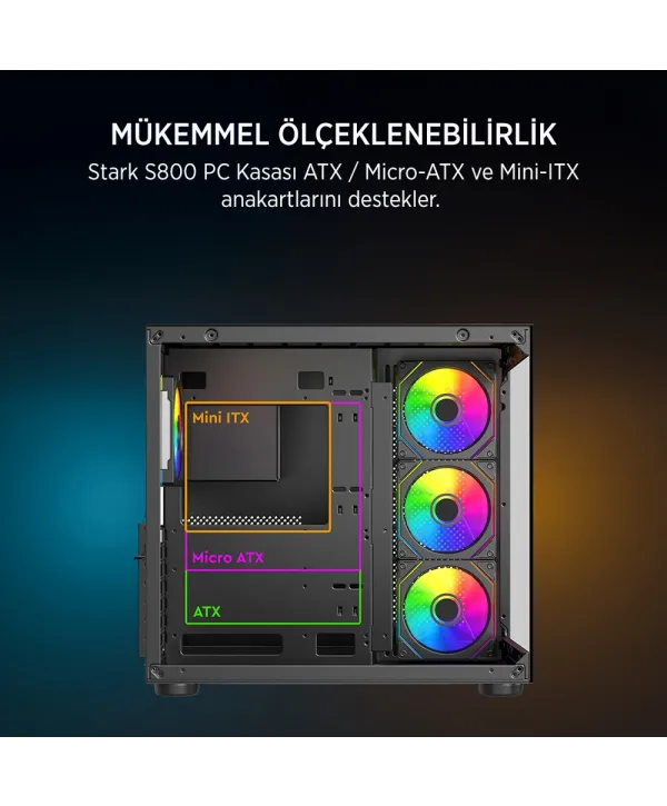 JAMES DONKEY STARK S800 4X ARGB BLACK KASA 750W