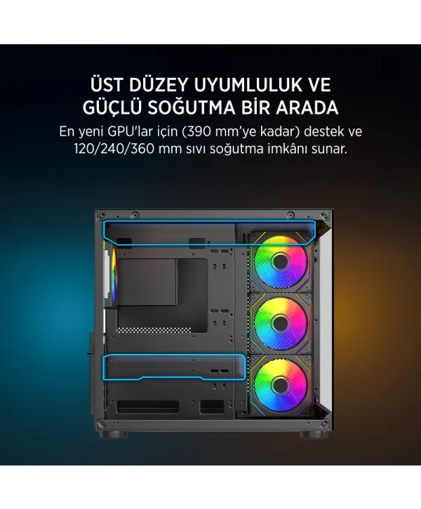 JAMES DONKEY STARK S800 4X ARGB BLACK KASA 650W