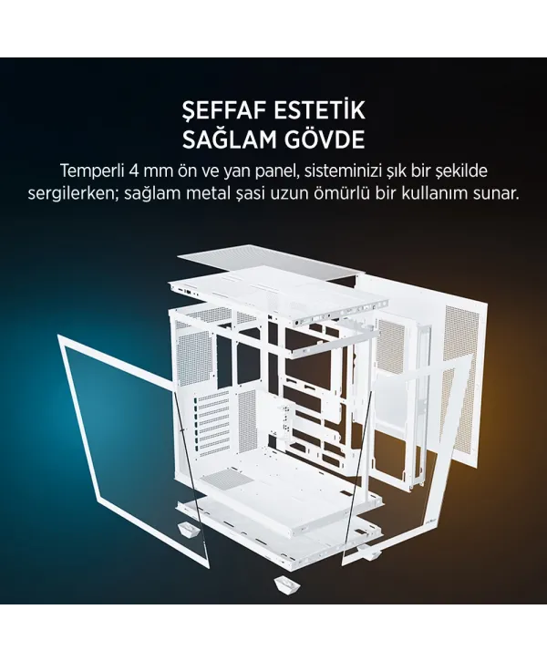 JAMES DONKEY STARK S801 7X ARGB 650W GAMING CASE WHITE