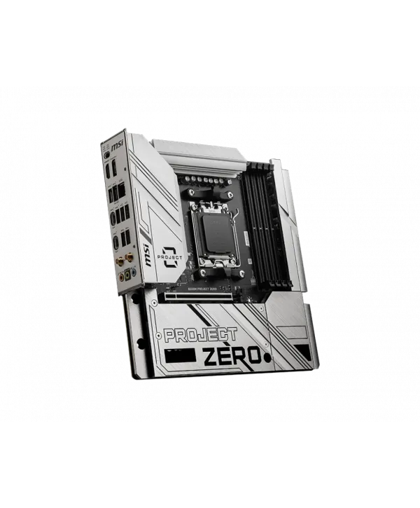 MSI B650M PROJECT ZERO AM5 DDR5 7600MHZ(OC) HDMI DP M.2 USB3.2 2.5G LAN WI-FI 6E mATX
