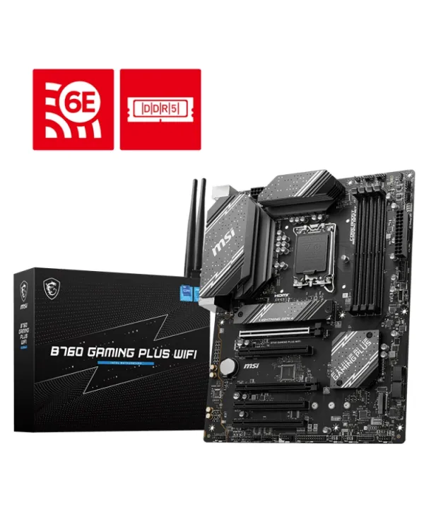 MSI B760 GAMING PLUS WIFI D5 M.2 HDMI DP LAN WİFİ ATX 1700P