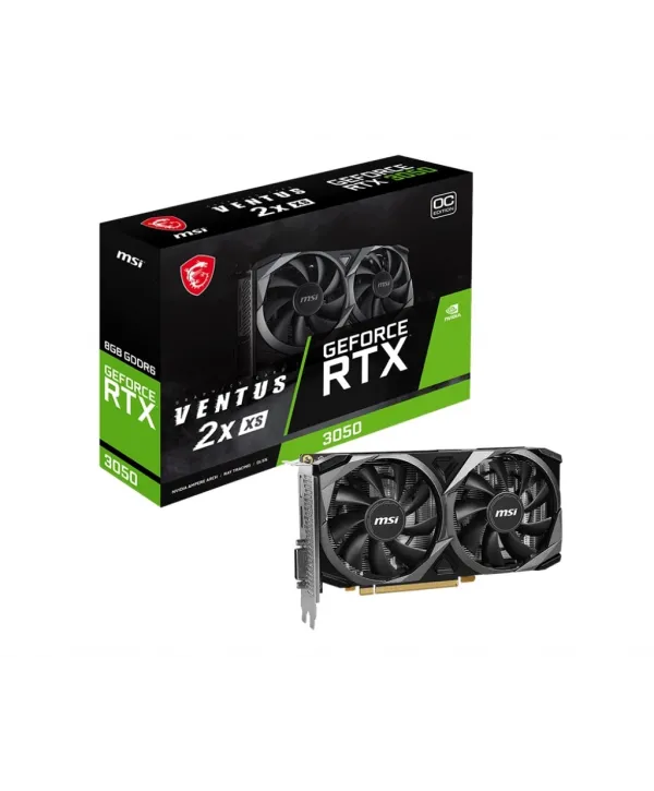 MSI GEFORCE RTX 3050 VENTUS 2X XS 8G OC GDDR6 HDMI DP DVI 128Bit