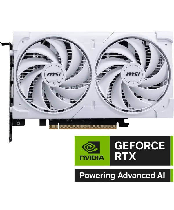 MSI GEFORCE RTX 5060 8G VENTUS 2X OC WHITE GDDR7 128B DX12 PCIE 5.0 X16 (3XDP 1XHDMI)