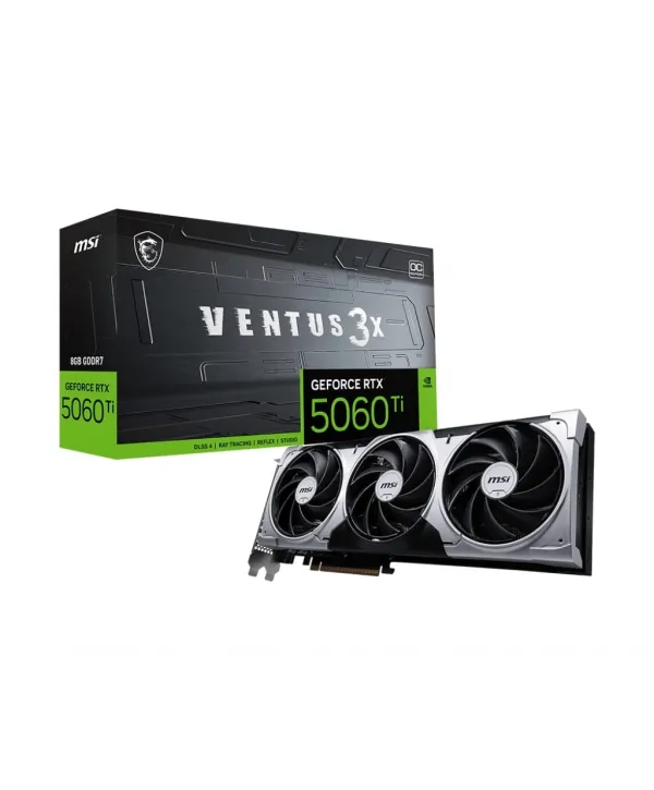 MSI GEFORCE RTX 5060 TI 8G VENTUS 3X OC GDDR7 128B DX12 PCIE 5.0 X16 (3XDP 1XHDMI)