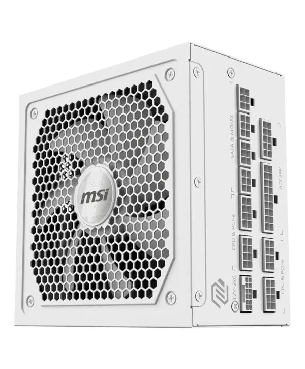 MSI MAG 1000GL PCIE5 WHITE 1000W 80+ GOLD POWER