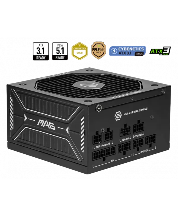 MSI MAG A750GLS PCIE5 750W 80+GOLD POWER SUPPLY