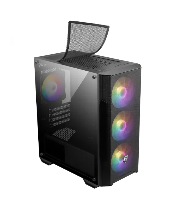MSI MAG FORGE M100A 4x120mm ARGB mATX GAMING KASA