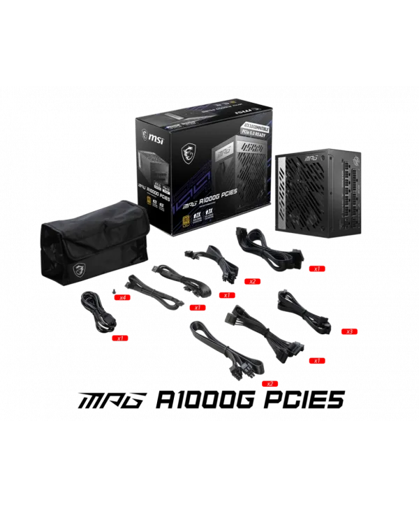 MSI MPG A1000G PCIE5 1000W 80+ GOLD POWER SUPPLY