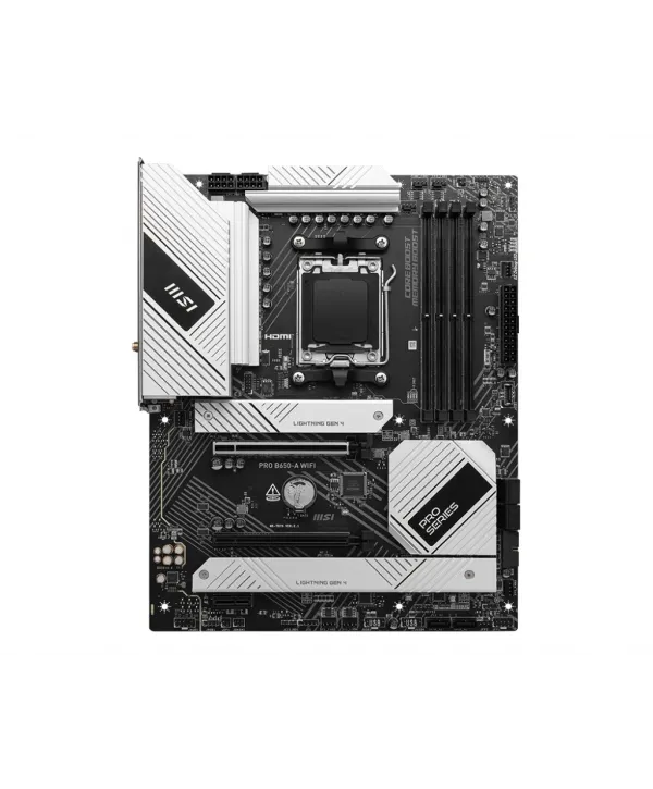 MSI PRO B650-A WIFI AM5 DDR5 7600MHZ(OC) HDMI DP 3x M.2 USB 20 Gbps 2.5G LAN WI-FI 6E ATX