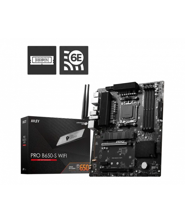 MSI PRO B650-S WIFI DDR5 7200(OC)MHz HDMI DP M.2 ATX AM5
