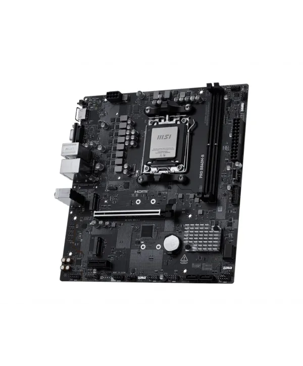 MSI PRO B840M-B AM5 DDR5 8000MHZ(OC) HDMI VGA 2X M.2 USB 5 GBS 2.5G LAN MATX