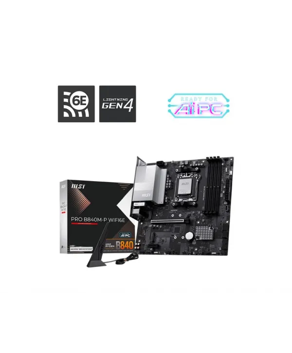 MSI PRO B840M-P WIFI6E DDR5 mATX AM5