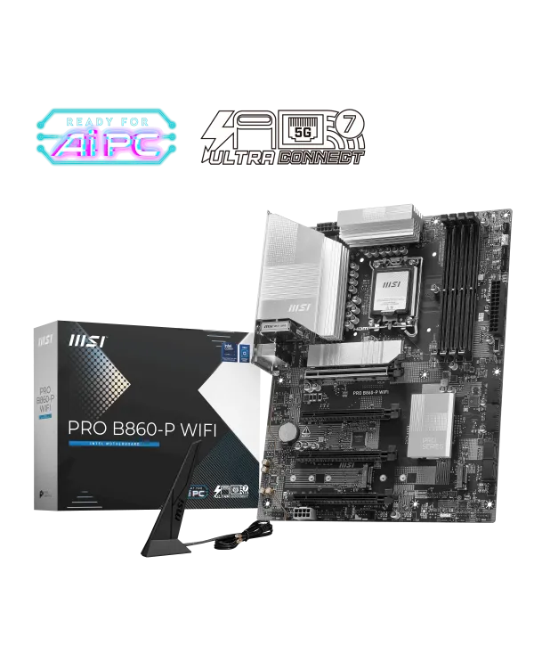 MSI PRO B860-P WIFI SOKET 1851 DDR5 8600MHZ(OC) 3xM.2 1x TB4 HDMI DISPLAY 5G LAN WIFI 7 ATX