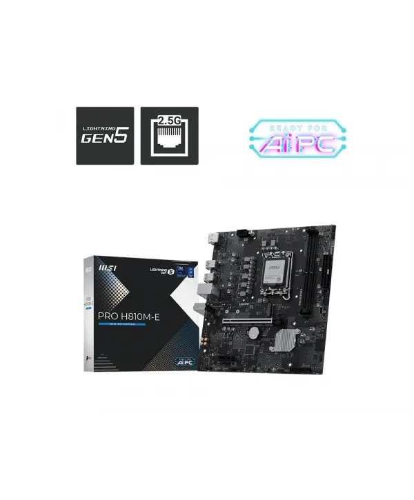 MSI PRO H810M-E DDR5 6400MHz (OC) M.2 mATX 1851P