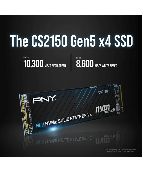 PNY CS2150 2TB  10200/8500 NVMe PCIe Gen5x4 M.2 SSD (M280CS2150-2TB-TB)