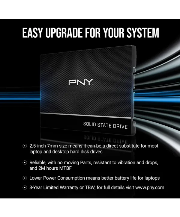 PNY CS900 500GB 535/500MB/s 2,5 SATA3 SSD (SSD7CS900-500-RB)