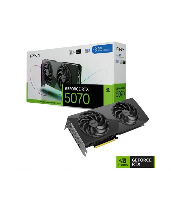 PNY GeForce RTX 5070 OC 12GB Dual-Fan Slim GDDR7 192Bit (VCG507012DFSXPB1-O)