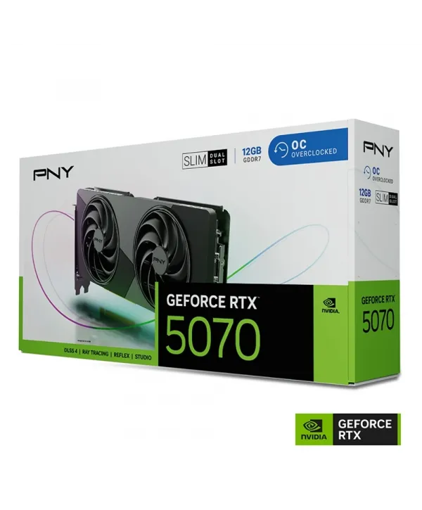 PNY GeForce RTX 5070 OC 12GB Dual-Fan Slim GDDR7 192Bit (VCG507012DFSXPB1-O)