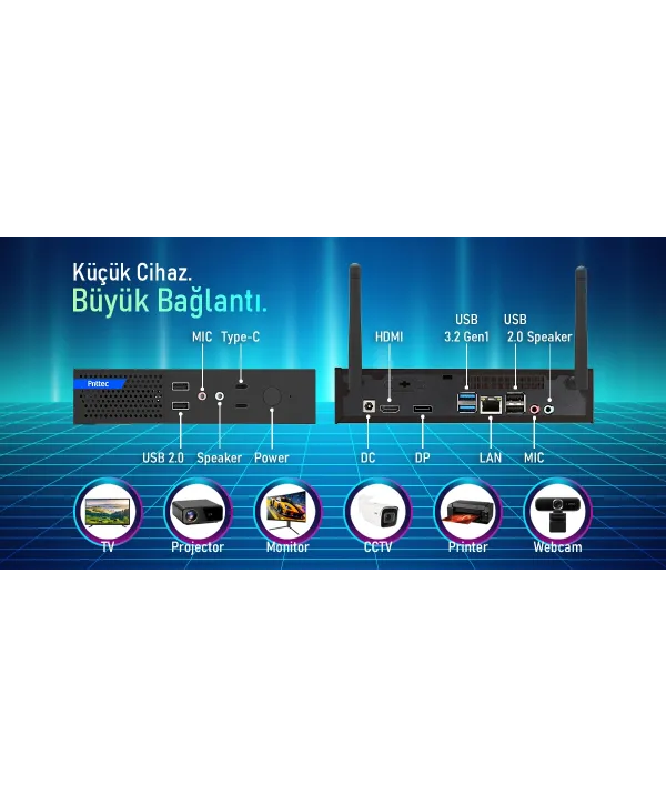 PRITTEC OX1 Q7-TH610L MINI PC I5-12400 / 8GB / 512 Nvme M2 / Free Dos