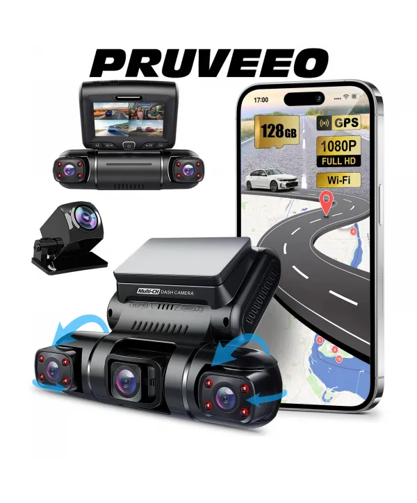 PRUVEEO D90-4CH FHD WI-FI GPS + 128GB SD KART KAME