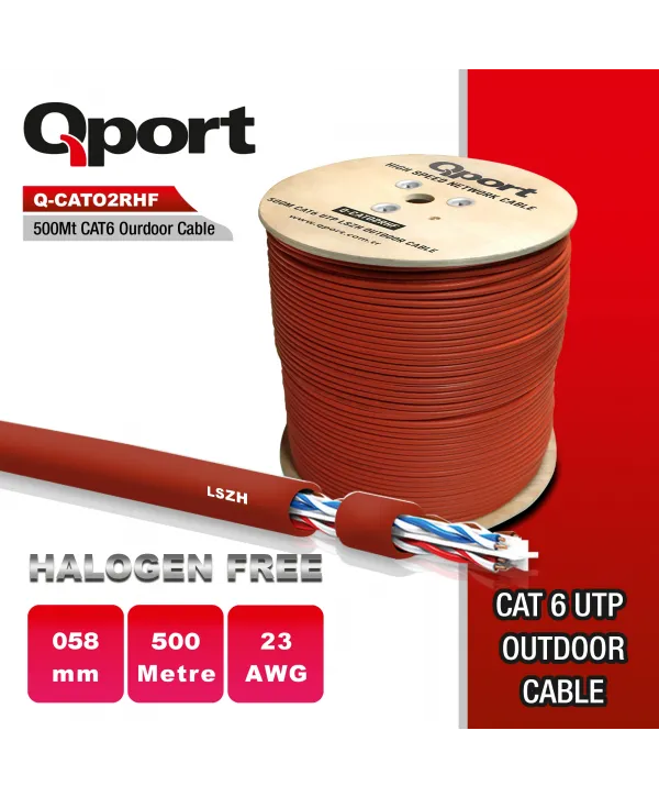 QPORT Q-CATO2RHF LSZH 500M 23AWG MAKARALI HALOGEN FREE KABLO