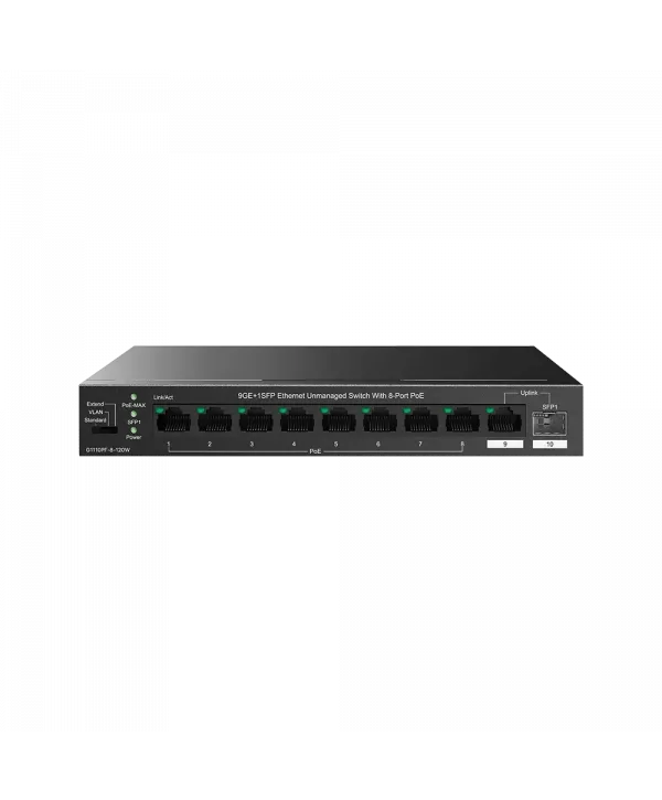 TENDA TEG1110PF-8-120W 10PORT 10/100/1000 SWITCH
