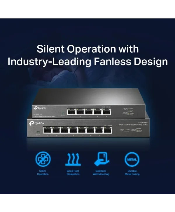 TP-LINK TL-SG108-M2 8PORT 10/100/1000 YÖNETİLEMEZ SWITCH